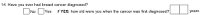 Preview of Recruitment questionnaire ('blue' version): Question 14