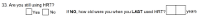 Preview of Recruitment questionnaire ('blue' version): Question 33