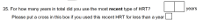 Preview of Recruitment questionnaire ('blue' version): Question 35