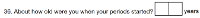 Preview of Recruitment questionnaire ('blue' version): Question 36