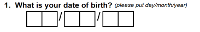 Preview of Recruitment questionnaire ('aqua' version): Question 1
