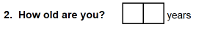Preview of Recruitment questionnaire ('aqua' version): Question 2