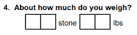 Preview of Recruitment questionnaire ('aqua' version): Question 4