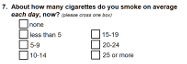 Preview of Recruitment questionnaire ('aqua' version): Question 7