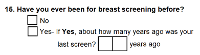 Preview of Recruitment questionnaire ('aqua' version): Question 15