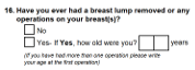 Preview of Recruitment questionnaire ('aqua' version): Question 16