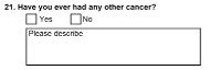 Preview of Recruitment questionnaire ('aqua' version): Question 21