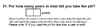 Preview of Recruitment questionnaire ('aqua' version): Question 31