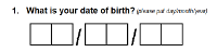 Preview of Recruitment questionnaire ('other' version): Question 1