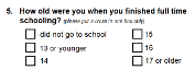 Preview of Recruitment questionnaire ('other' version): Question 5