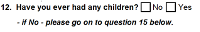 Preview of Recruitment questionnaire ('other' version): Question 12