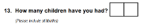 Preview of Recruitment questionnaire ('other' version): Question 13
