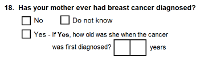 Preview of Recruitment questionnaire ('other' version): Question 18