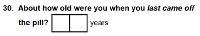 Preview of Recruitment questionnaire ('other' version): Question 30