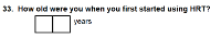 Preview of Recruitment questionnaire ('other' version): Question 33