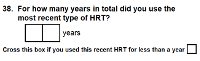 Preview of Recruitment questionnaire ('other' version): Question 38