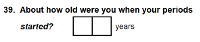 Preview of Recruitment questionnaire ('other' version): Question 39